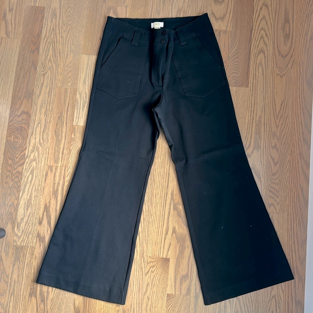 Maeve high rise wide leg flare pant